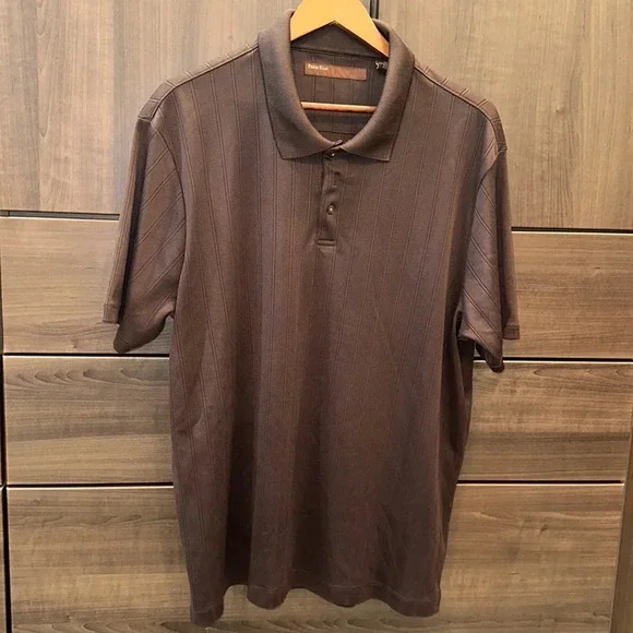Perry Ellis Ribbed Knit Polo Shirt Size XL - Picture 2 of 6